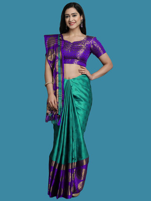 HouseOfCommon Woven Gadwal Art Silk, Jacquard Saree(Multicolor)