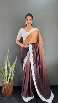 MM VENTURE Solid/Plain Bollywood Pure Silk Saree(Pink)