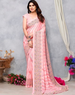 NIRMOHIFASHION Embroidered Bollywood Georgette Saree(Pink)