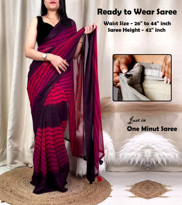 Riddhi textile Hub Self Design Paithani Georgette Saree(Pink)