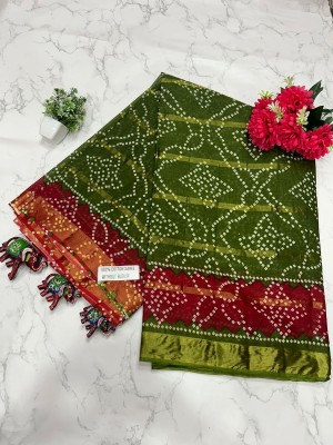 KRISHNA NX Printed Daily Wear Pure Cotton Saree(Green)