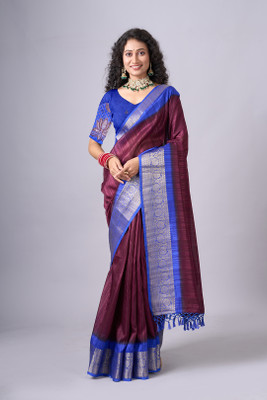 nirmal creation Printed Bollywood Chiffon Saree(Purple)
