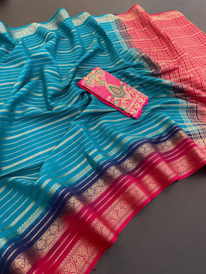 KONICA FAB Solid/Plain Bollywood Viscose Rayon Saree(Multicolor)