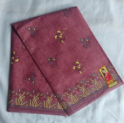 Minu Fashion Woven, Printed, Digital Print Bollywood Pure Cotton Saree(Maroon)