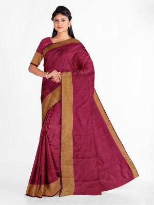 Suntex Printed Daily Wear Cotton Silk Saree(Red)