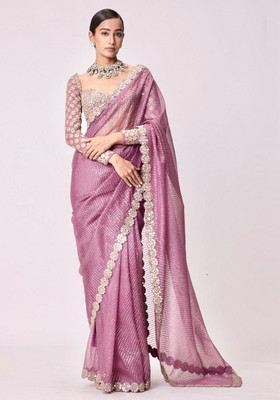 RK Creation Embroidered Berhampuri Georgette Saree(Beige)