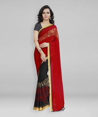 kashvi sarees Paisley, Floral Print Daily Wear Georgette Saree(Red)