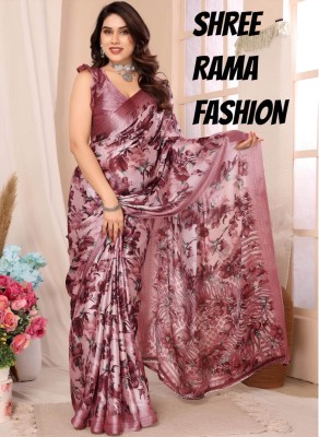 ShreeRamaFashion Printed, Floral Print, Digital Print Bollywood Chiffon Saree(Multicolor)