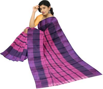 BD Taant Saree Self Design Tant Pure Cotton Saree(Pink)