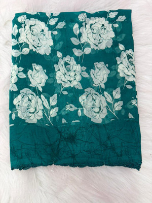 bhavika silk mills Floral Print, Printed Daily Wear Georgette Saree(Blue)