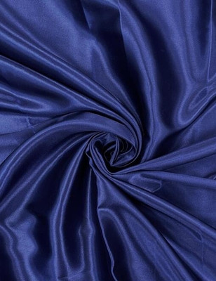 Arpita Fashion Solid/Plain Daily Wear Pure Silk, Satin Saree(Dark Blue)