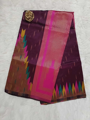 SEMORE Embellished Banarasi Art Silk Saree(Blue)