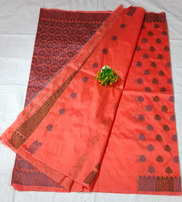 Cirkirow Solid/Plain, Self Design Sambalpuri Art Silk Saree(Orange)