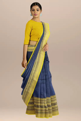 ABEight Woven Handloom Cotton Blend Saree(Multicolor)