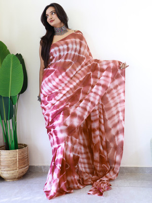 Divastri Printed Bollywood Georgette Saree(Brown)