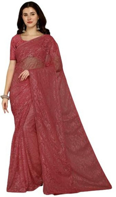 Aktr Embroidered Bollywood Net Saree(Multicolor)