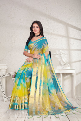 Aarunika SBT Digital Print Bollywood Art Silk Saree(Light Blue)