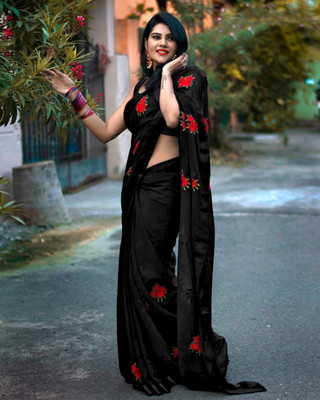 TEZMARK Printed, Solid/Plain Bollywood Art Silk Saree(Multicolor)