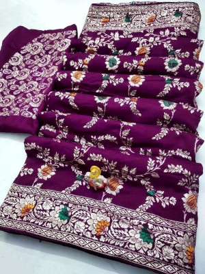 Omsaiarts Woven Kanjivaram Jacquard, Pure Silk Saree(Multicolor)
