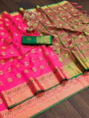 Gajal Self Design Mysore Art Silk, Pure Silk Saree(Pink)