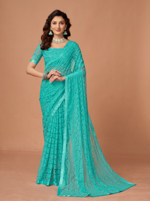Muskan Collection Self Design Kanjivaram Art Silk Saree(Blue)
