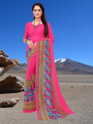 Suali Digital Print Bollywood Georgette Saree(Multicolor)