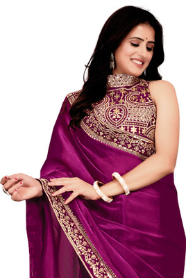AVIRAT DESIGNER STUDIO Embroidered Bollywood Georgette Saree(Maroon)
