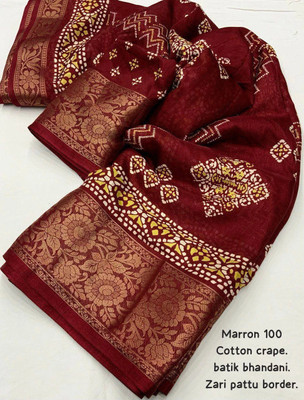 AA ONE ENTERPRISE Digital Print Bollywood Dupion Silk Saree(Maroon)