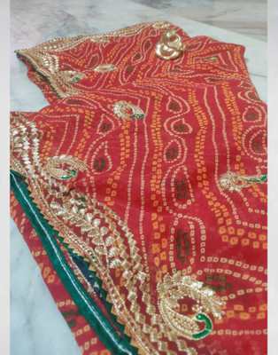 Mokshit Self Design Bollywood Georgette Saree(Red)