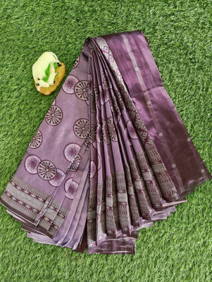 jeneric Woven Bollywood Silk Blend Saree(Purple)