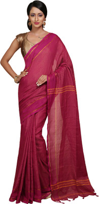 Divastri Woven Handloom Art Silk Saree(Magenta)