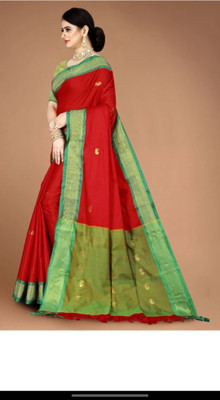 Mortal Textile Animal Print Assam Silk Cotton Silk Saree(Mustard)