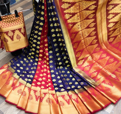 Balaji Dyed Banarasi Nylon Saree(Multicolor)