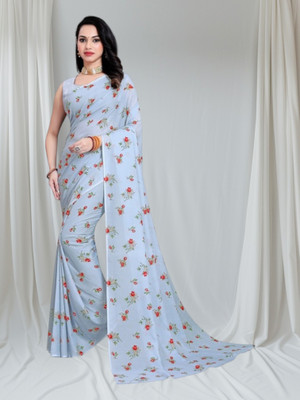 KISSAH Printed Bollywood Georgette Saree(Multicolor)