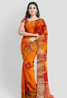 ABCD Tie-Dye, Woven Banarasi Art Silk Saree(Multicolor)