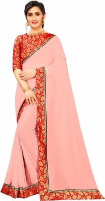 Rashiklal & Co. Self Design Bollywood Georgette Saree(Pink)