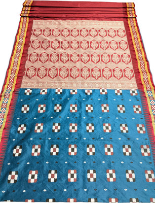 satrangi creation Digital Print Sambalpuri Jacquard Saree(Multicolor)