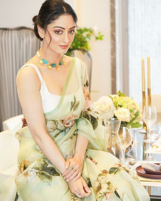 Maniv Vastra Self Design Daily Wear Organza Saree(Light Green)