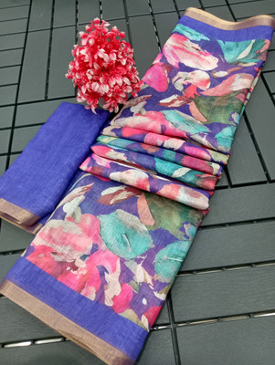 Mervadiya Woven Kanjivaram Pure Cotton, Cotton Linen Saree(Multicolor)