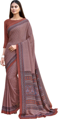 Vimla Printed Daily Wear Crepe Saree(Pink)
