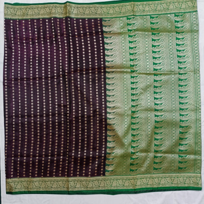 Zainab creation Self Design Banarasi Satin Saree(Maroon)