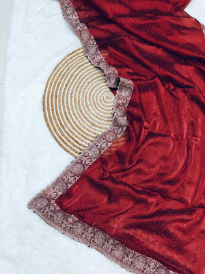 MISHTI ENTERPRISE Embellished Bollywood Chiffon Saree(Red)
