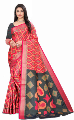 Fashion Max Self Design Patola Art Silk Saree(Multicolor)