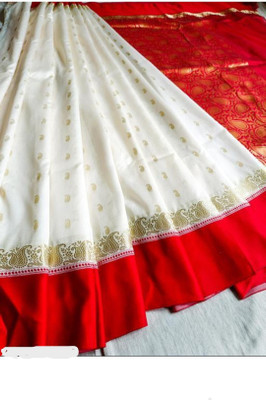 Kanjivaram Temple Border Banarasi Art Silk Saree(Multicolor)