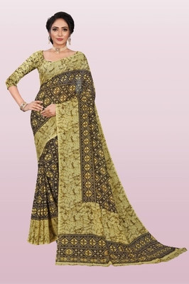 Vimalnath Synthetics Floral Print Bollywood Georgette Saree(Brown)