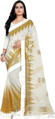 Raquel Embellished Bollywood Georgette Saree(White)