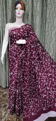 Jashvita Printed, Color Block, Blocked Printed Handloom Pure Cotton Saree(Multicolor)