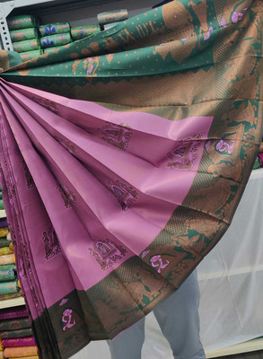 HB VENTURE Woven Banarasi Jacquard Saree(Pink)