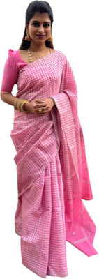 NEEL TEXTILES Self Design Bollywood Chiffon Saree(Pink)