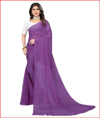 sonalm Self Design Bollywood Georgette Saree(Purple)